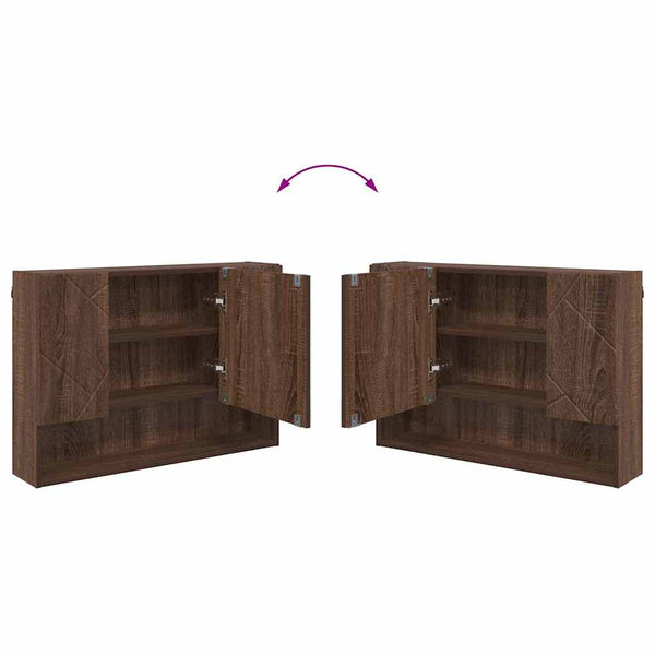 Spiegelschrank Braun Eichenoptik 80cm