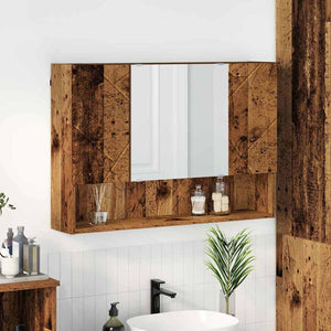 Spiegelschrank Altholz 80x55cm
