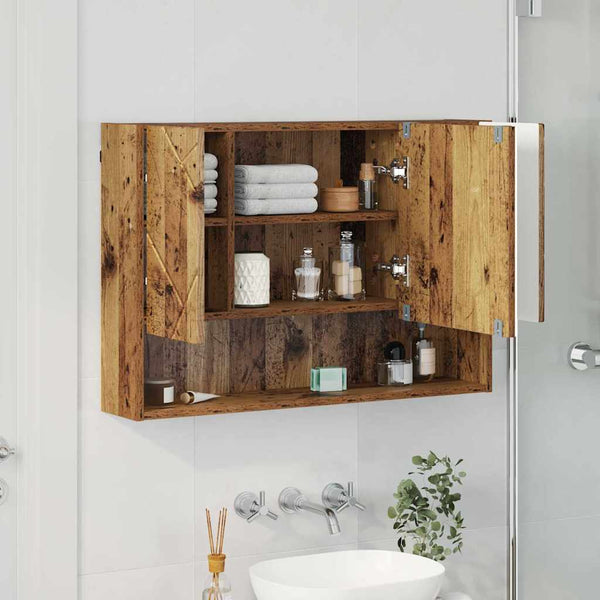 Spiegelschrank Altholz 80x55cm