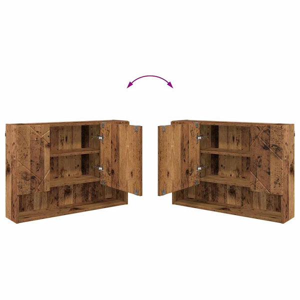 Spiegelschrank Altholz 80x55cm