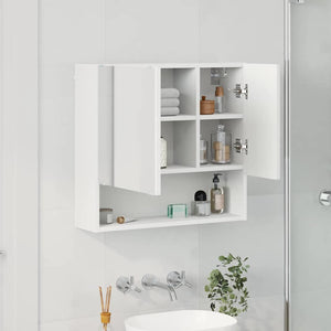 Weißer Spiegelschrank zur Wandmontage