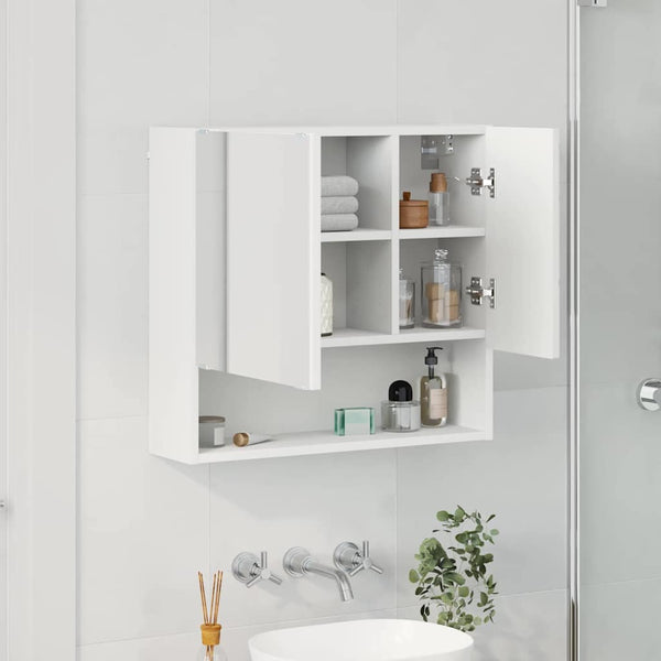 Weißer Spiegelschrank zur Wandmontage