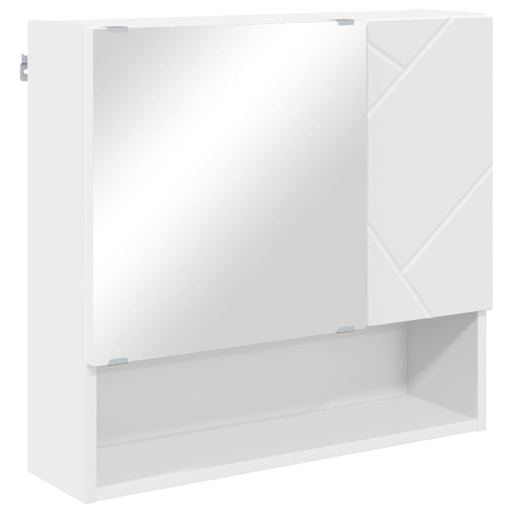 Weißer Spiegelschrank zur Wandmontage