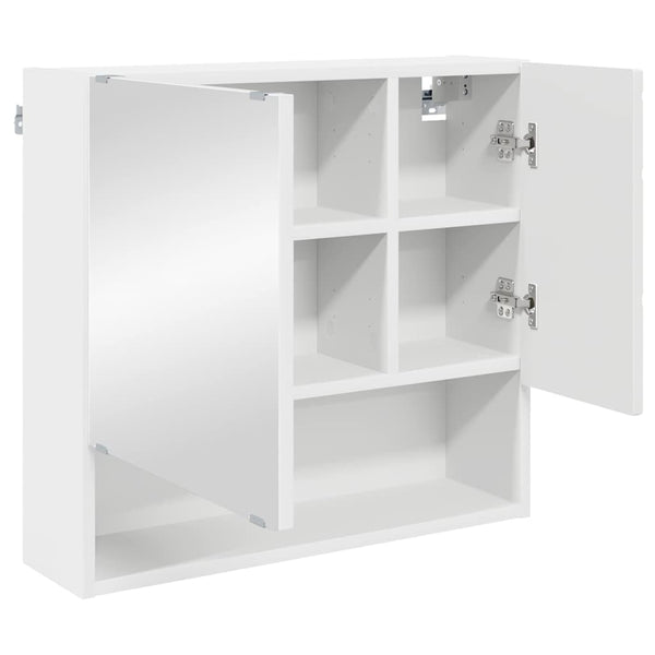 Weißer Spiegelschrank zur Wandmontage