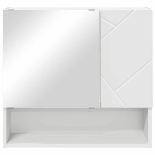 Weißer Spiegelschrank zur Wandmontage