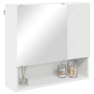Weißer Spiegelschrank zur Wandmontage