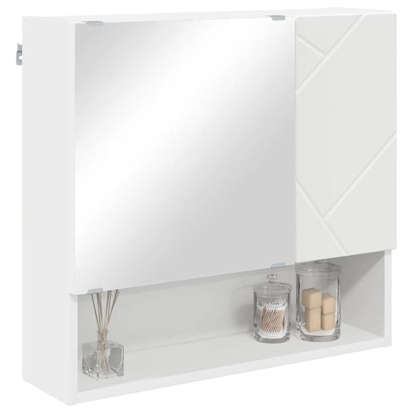 Weißer Spiegelschrank zur Wandmontage