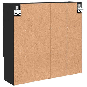 Schwarzer Spiegelschrank mit Tür 59x55cm