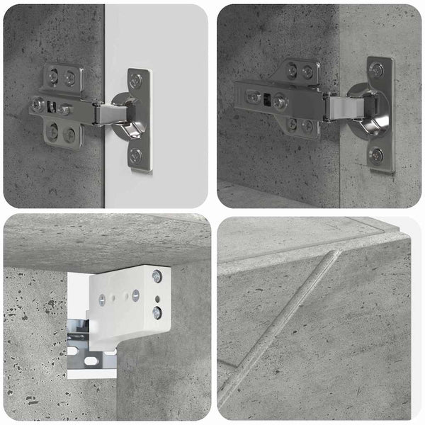 Spiegelschrank Beton Grau 59x55 cm