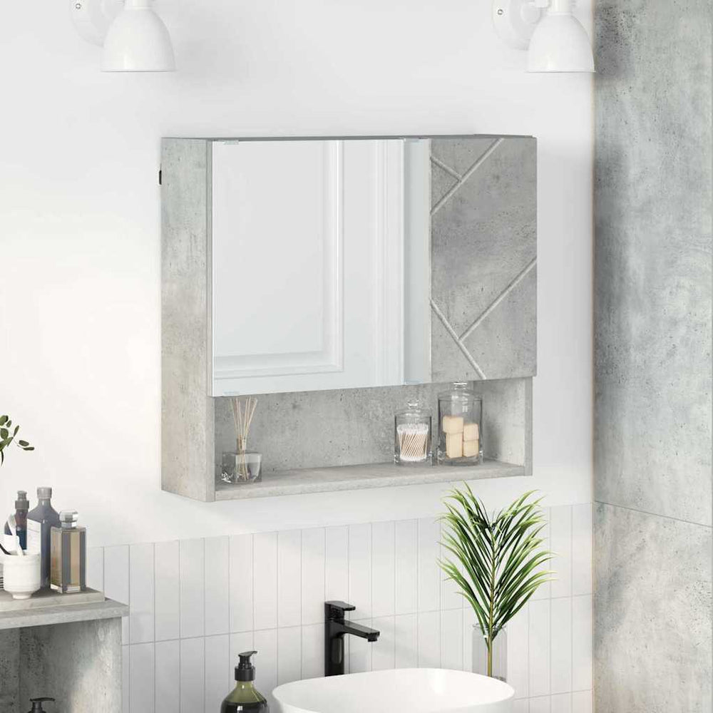 Spiegelschrank Beton Grau 59x55 cm