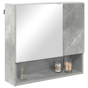 Spiegelschrank Beton Grau 59x55 cm