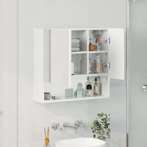 Spiegelschrank Hochglanz Weiß 59x55 cm