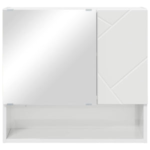 Spiegelschrank Hochglanz Weiß 59x55 cm