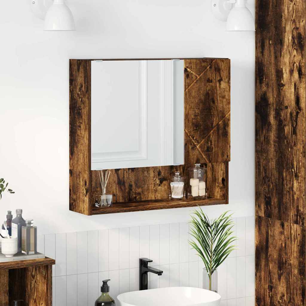 Spiegelschrank Geräucherte Eiche 59cm