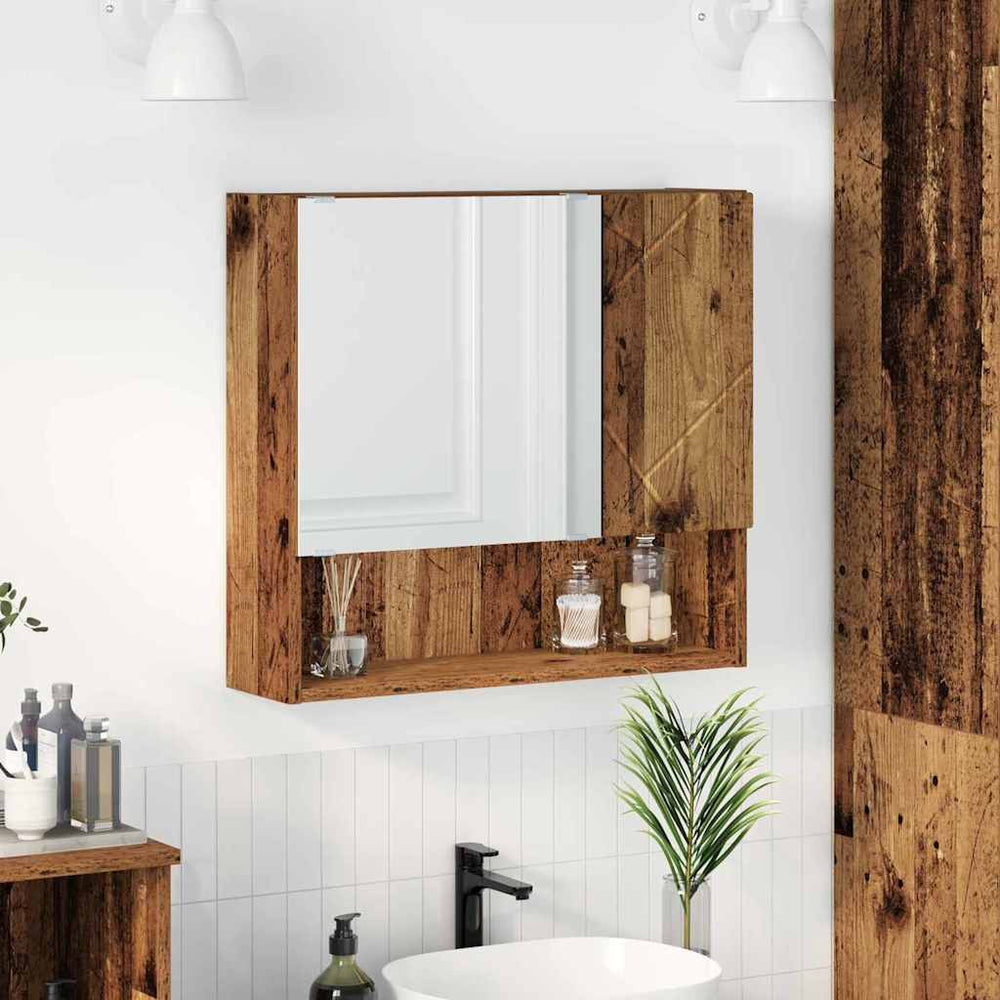 Spiegelschrank Altholz 59x55cm
