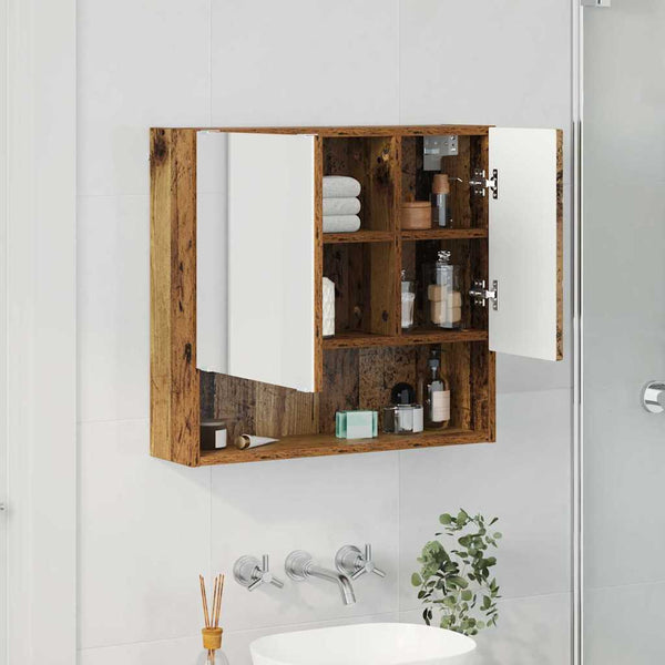 Spiegelschrank Altholz 59x55cm