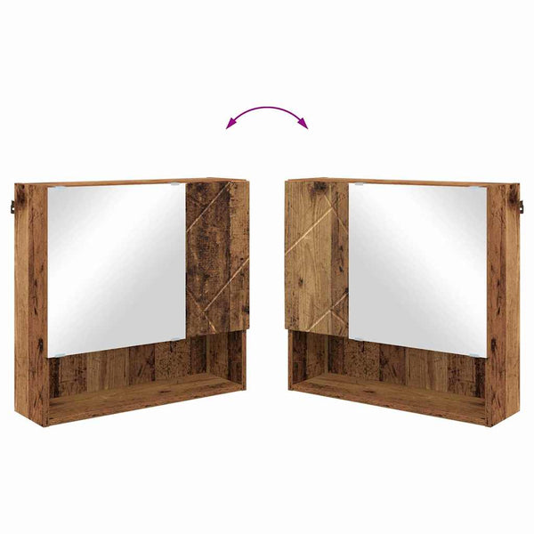 Spiegelschrank Altholz 59x55cm