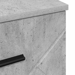 Betongrauer Nachttisch mit Schubladen