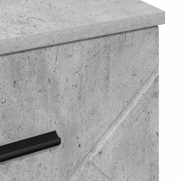 Betongrauer Nachttisch mit Schubladen