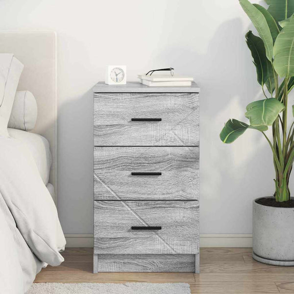 Grauer Nachttisch Sonoma, 38x38x66 cm