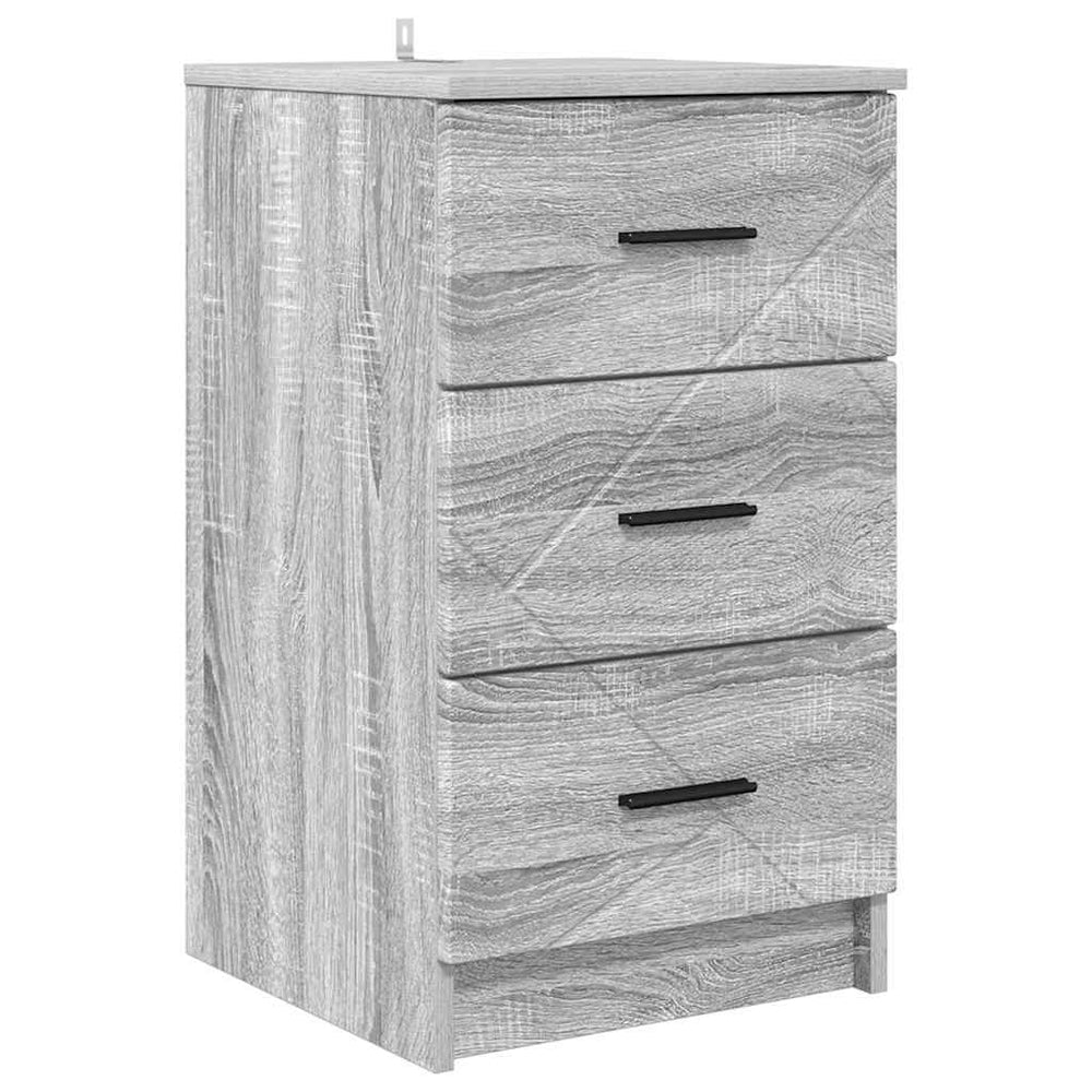 Grauer Nachttisch Sonoma, 38x38x66 cm