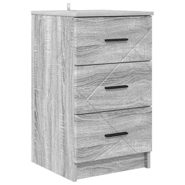 Grauer Nachttisch Sonoma, 38x38x66 cm