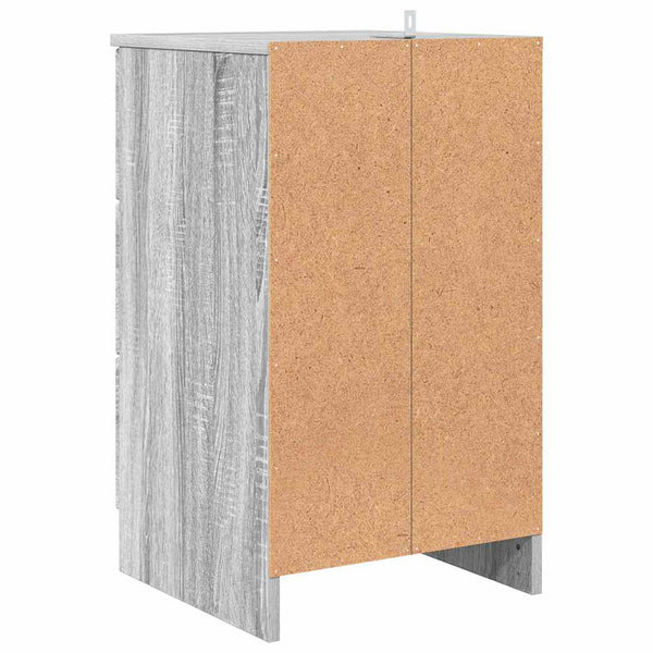 Grauer Nachttisch Sonoma, 38x38x66 cm