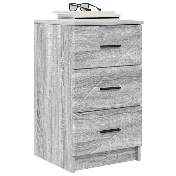 Grauer Nachttisch Sonoma, 38x38x66 cm