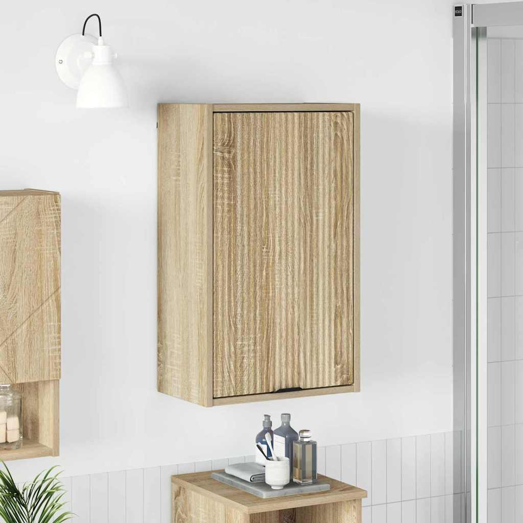 Wandmontierter Badezimmerschrank Sonoma-Eiche 39x23,5x65cm