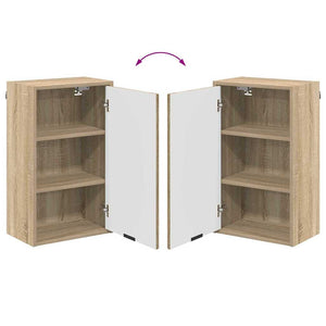 Wandmontierter Badezimmerschrank Sonoma-Eiche 39x23,5x65cm