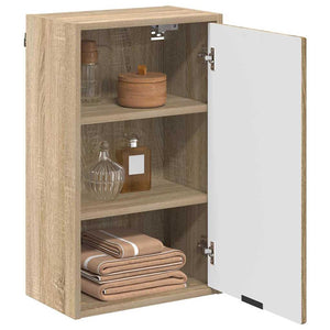 Wandmontierter Badezimmerschrank Sonoma-Eiche 39x23,5x65cm