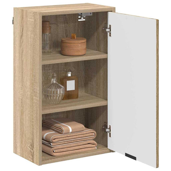 Wandmontierter Badezimmerschrank Sonoma-Eiche 39x23,5x65cm