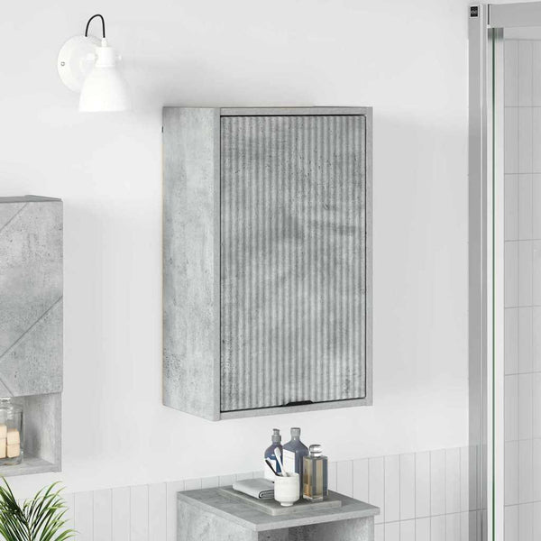 Wandmontierter Badezimmerschrank Beton Grau 39x23,5x65 cm