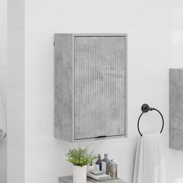 Wandmontierter Badezimmerschrank Beton Grau 39x23,5x65 cm