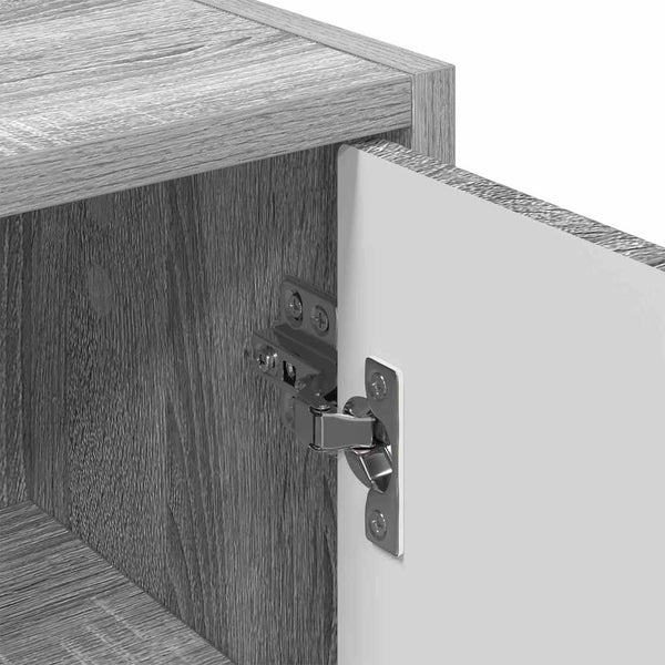Grauer Badezimmerschrank zur Wandmontage, 39x23,5x65 cm