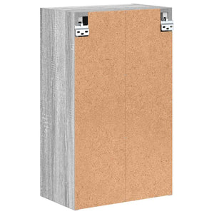 Grauer Badezimmerschrank zur Wandmontage, 39x23,5x65 cm