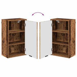 vidaXL Armoire de salle de bain murale en bois de récupération 39 x 23,5 x 65 cm