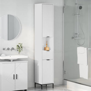 Badezimmerschrank Weiß mit Schubladen