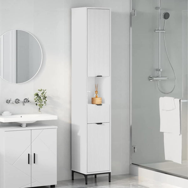 Badezimmerschrank Weiß mit Schubladen