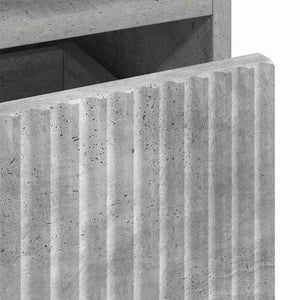 Badezimmerschrank Beton Grau 31,5x33x190cm