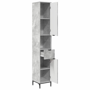 Badezimmerschrank Beton Grau 31,5x33x190cm