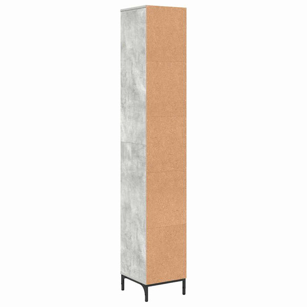 Badezimmerschrank Beton Grau 31,5x33x190cm