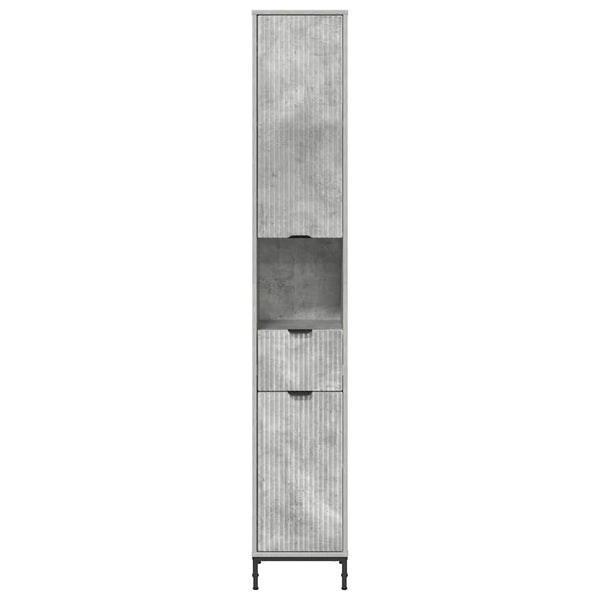 Badezimmerschrank Beton Grau 31,5x33x190cm