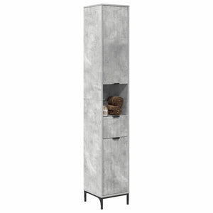 Badezimmerschrank Beton Grau 31,5x33x190cm