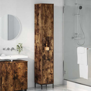 Badezimmerschrank Räuchereiche 31,5x33x190cm