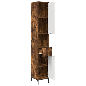 Badezimmerschrank Räuchereiche 31,5x33x190cm