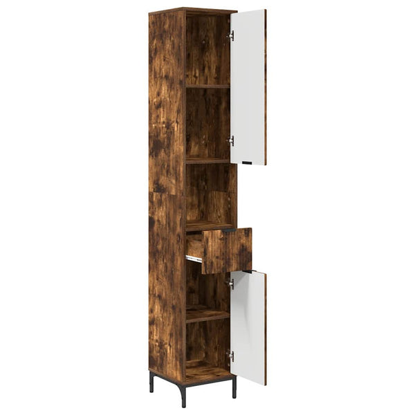 Badezimmerschrank Räuchereiche 31,5x33x190cm