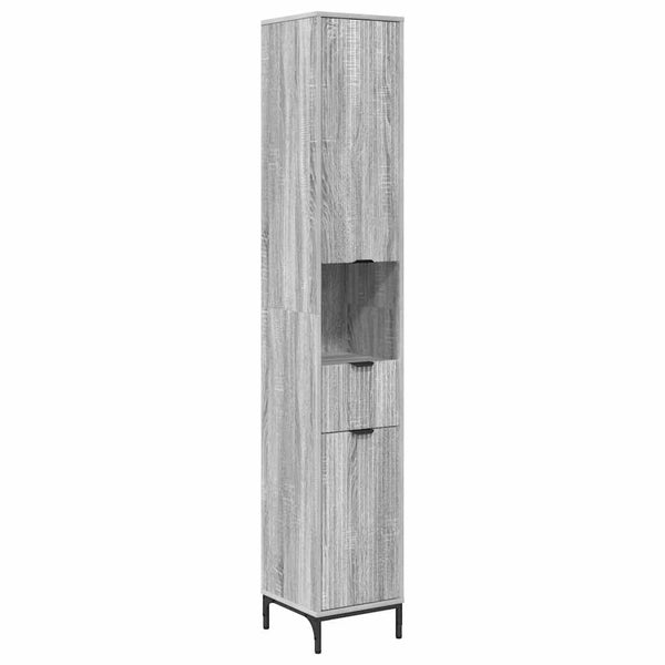 Badezimmerschrank Grau Sonoma 31,5x33x190cm