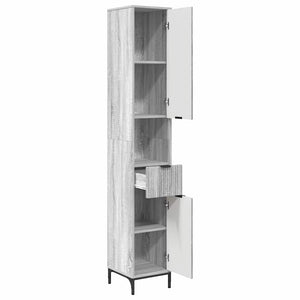 Badezimmerschrank Grau Sonoma 31,5x33x190cm