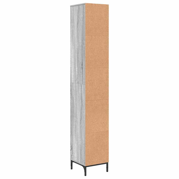 Badezimmerschrank Grau Sonoma 31,5x33x190cm